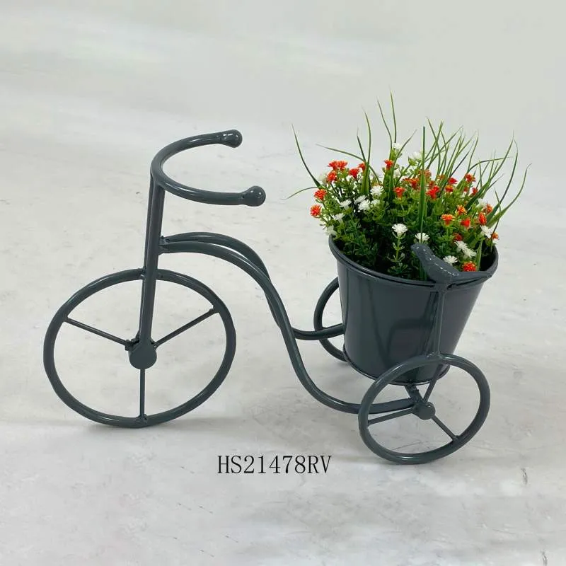 Portabicicletes de metall amb decoració d'ocells