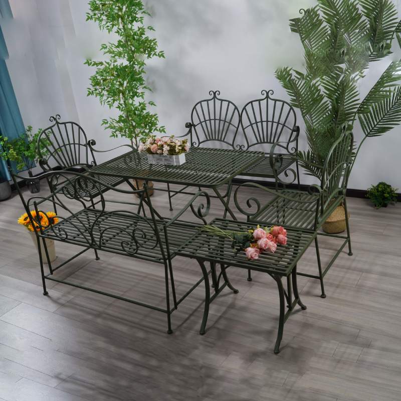 Metal Outdoor Dining Table for 6